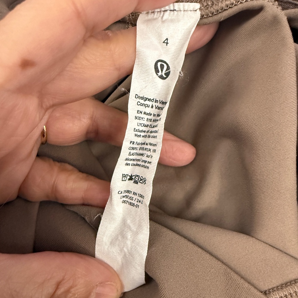 Lululemon Leggings, athletic Women's Beige-Warm Ash Grey Pants, Align Wide Leg - Picture 3 of 16